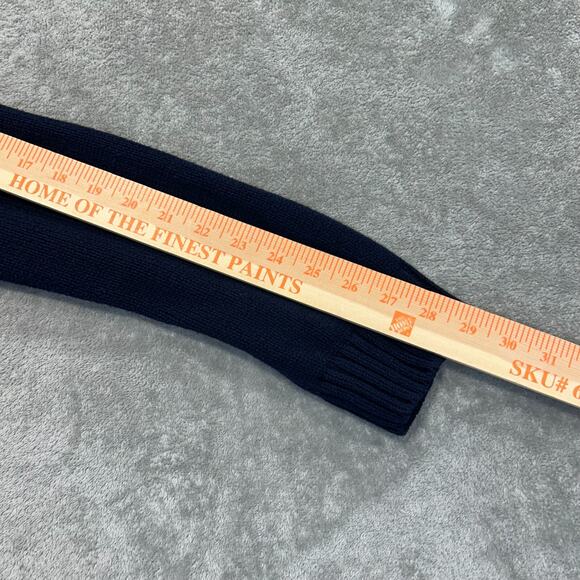 Talbots Blue Ruffle Cardigan Womens Medium Tie Waist Lined Pockets Cotton Blend - Picture 10 of 12